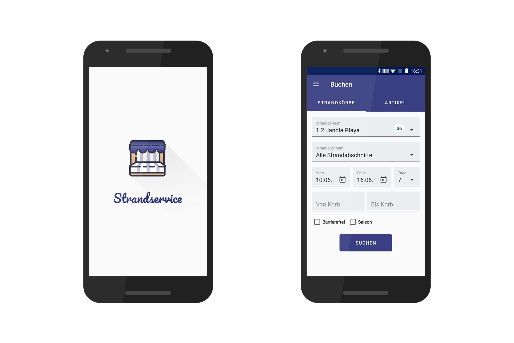 Strandservice Android-App